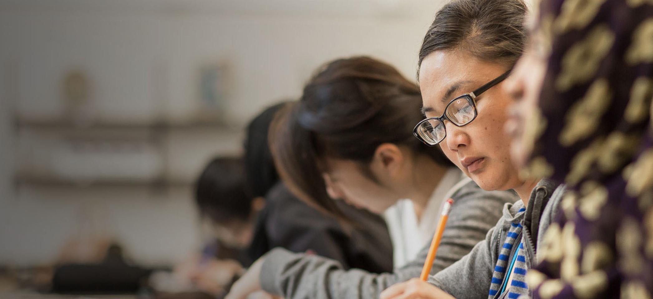 North Seattle College students working together