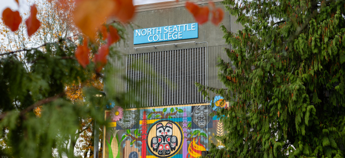 North Seattle College exterior mural