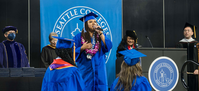 Student singing at T-Mobile