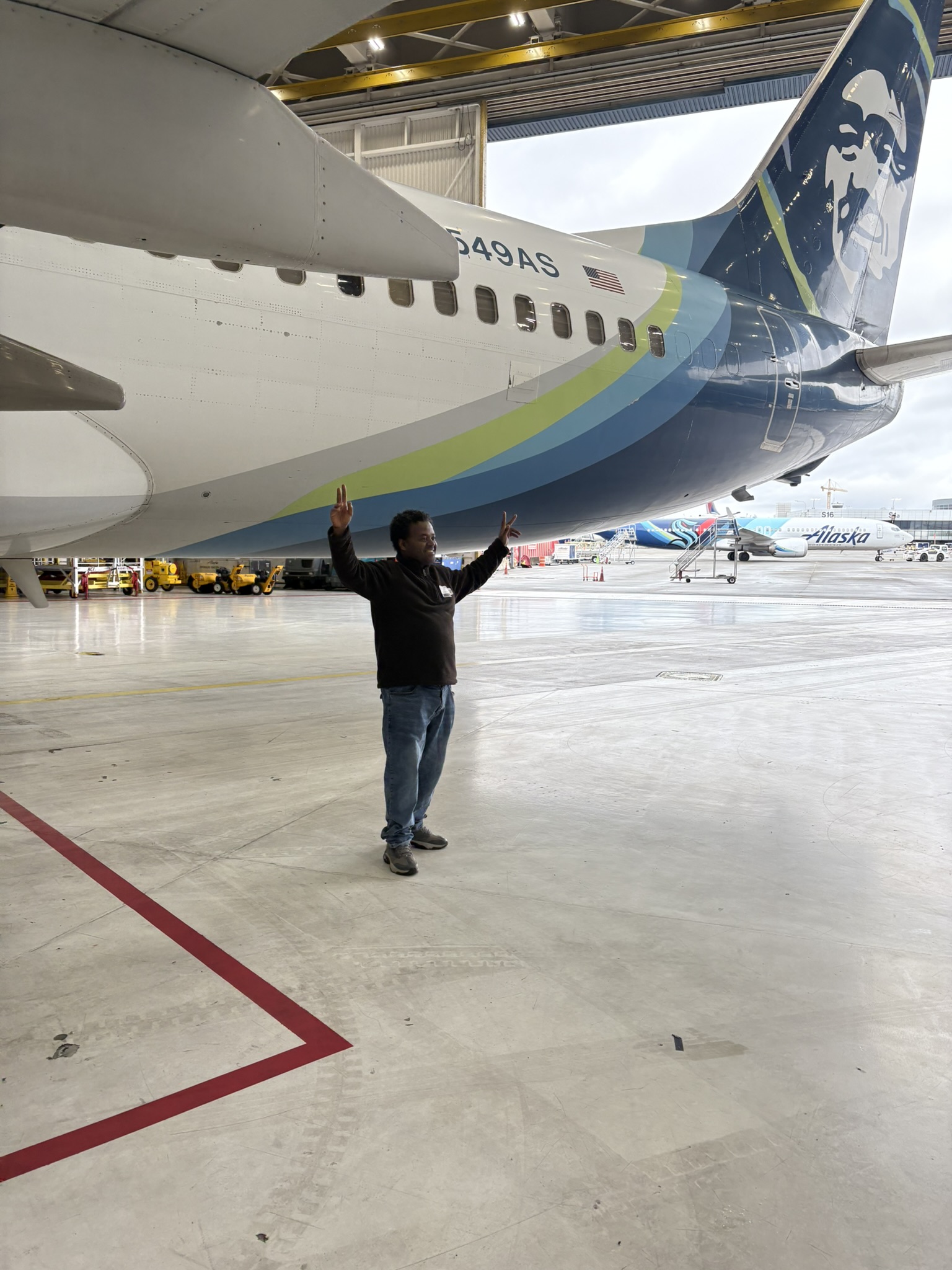 Alaska Airlines representative at the Maintenance & Engineering Facilities