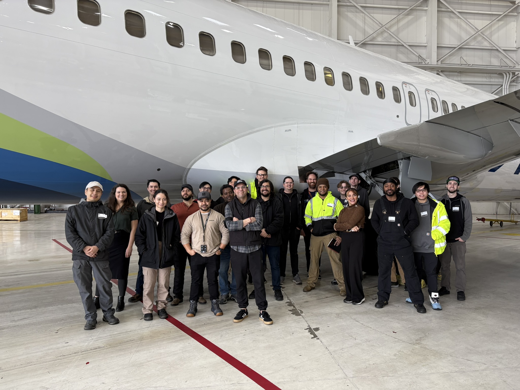 Seattle Colleges Team and Alaska Airlines Representatives at Maintenance & Engineering Facilities.