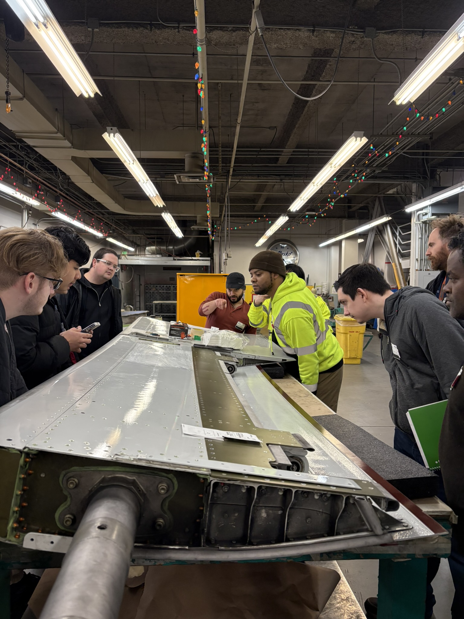 Seattle Colleges visit to Alaska Airlines Maintenance & Engineering facilities