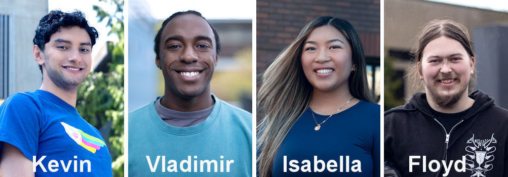 Kevin, Vladimir, Isabella, and Floyd